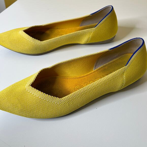 Rothy's The Point Ballet Flats Shoes Women's Size 8.5 Yellow Slip On - Picture 5 of 9